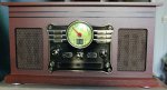 Retro Radio Plattenspieler Kassette Bluetooth - Lautsprecher und Bedienpanels